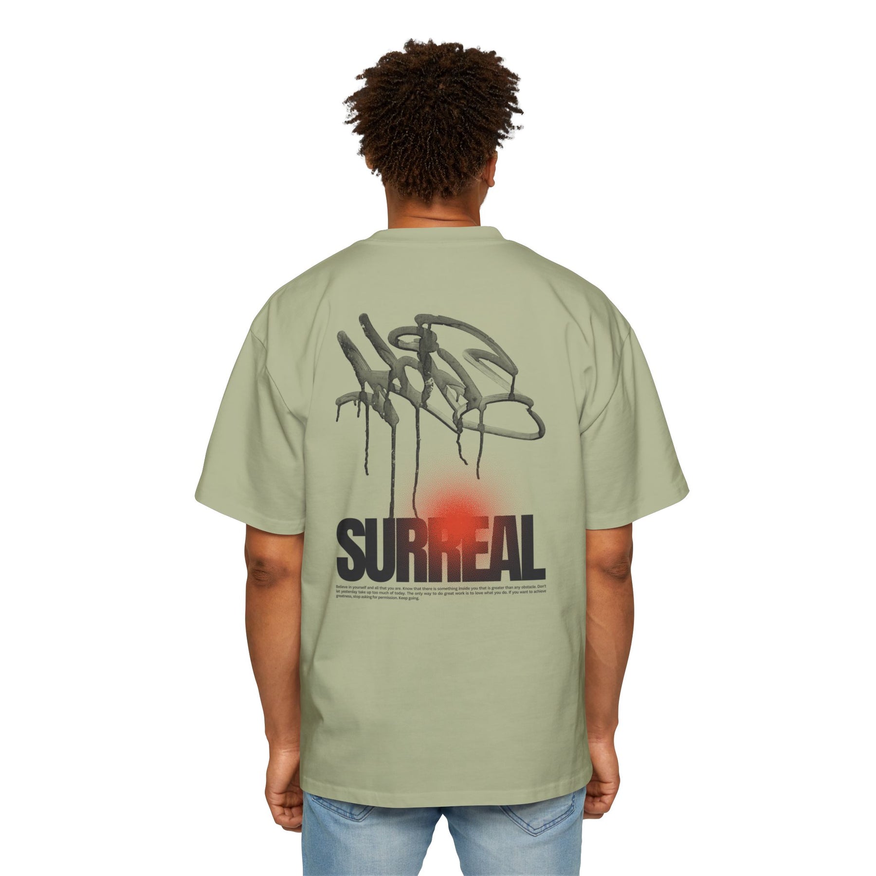 Surreal Graffiti Glow Graphic Oversized-Tee