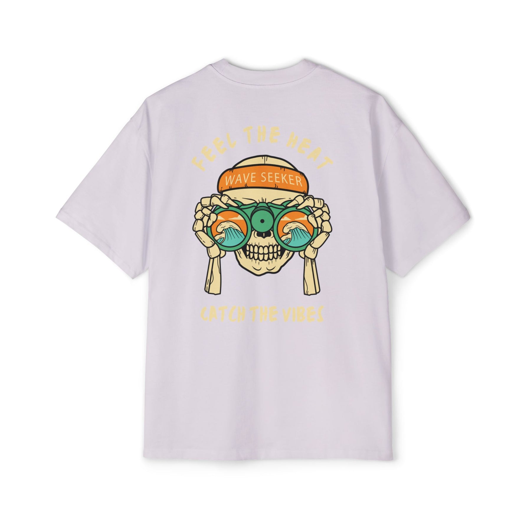 Bottom of the shirt says "Catch the Vibes" Oversized Tee  - Comfortable and Stylish