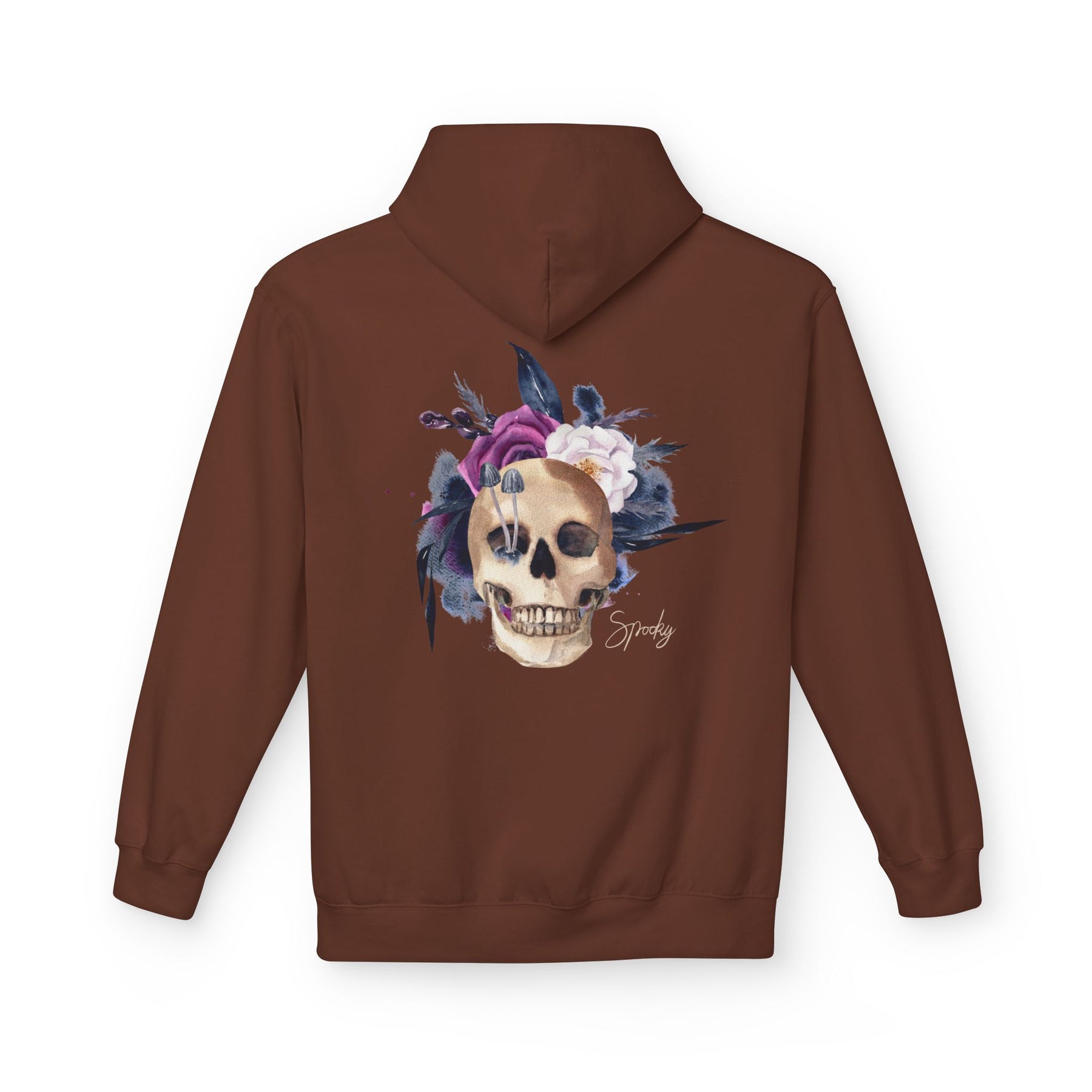 Hip hop Skull with floral design streetwear style Hoodie