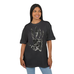 Premium Artistic Oversize Tee - Handprint Design for Creative Souls