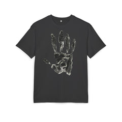 Premium Artistic Oversize Tee - Handprint Design for Creative Souls