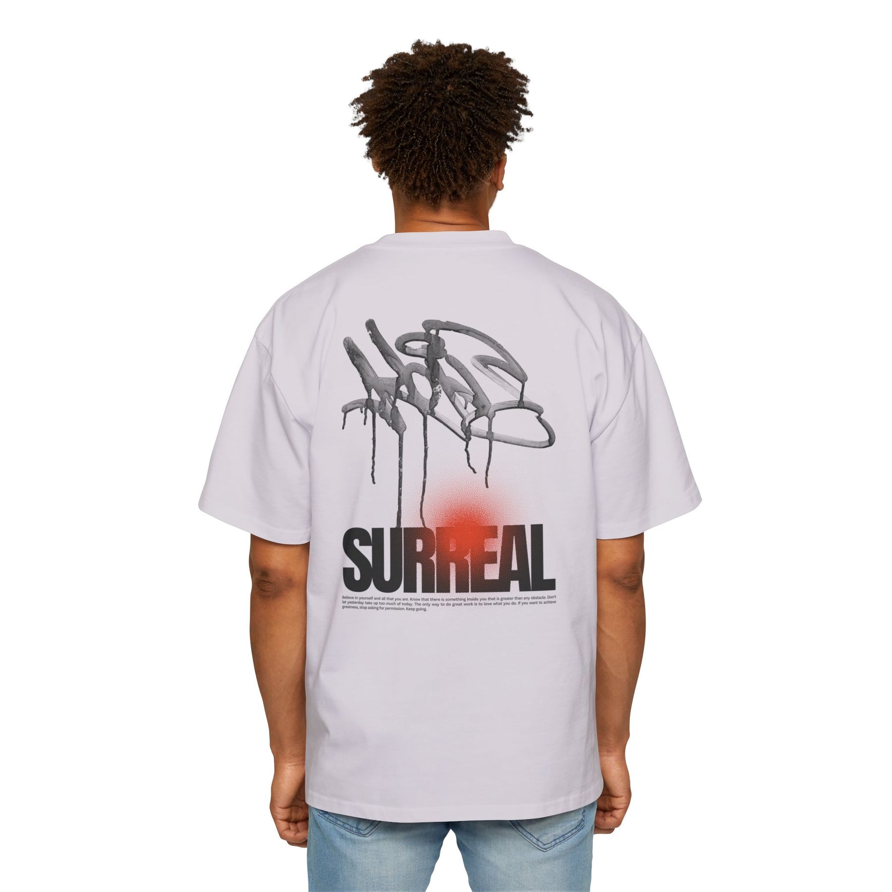 Surreal Graffiti Glow Graphic Oversized-Tee