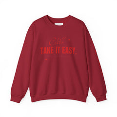 Chill Vibes Unisex Crewneck Sweatshirt, Take It Easy Gift for Relaxation, Cozy Loungewear, Cool Weather Wear, Casual Style Sweater