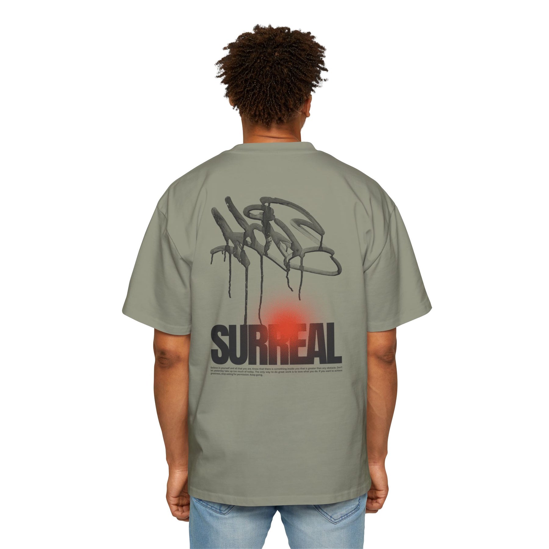 Surreal Graffiti Glow Graphic Oversized-Tee