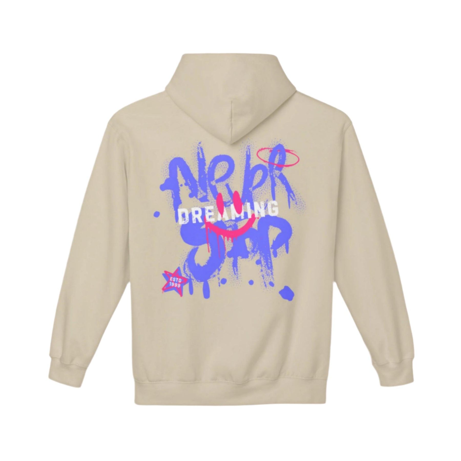 The Sand Color backside  Design Streetwear Hoodie