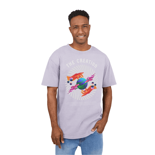 The Creation Description Acid Washed Heavy Oversize Tee