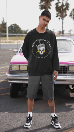 Crowned Skull Sweatshirt - Be Yourself Collection — thumb 3