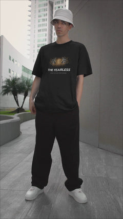 Men's Oversized Tee - The Fearless Black